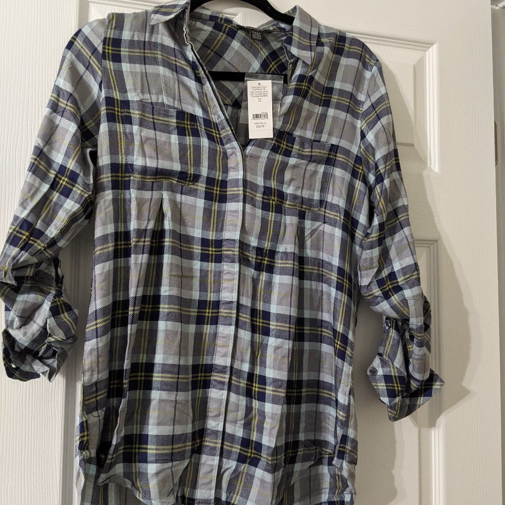 NWT Lord and Taylor Brand plaid top